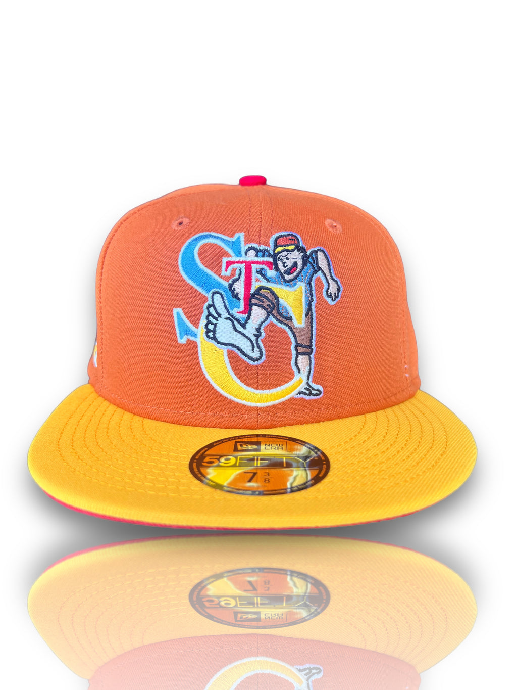 New Era Fitted Rust Orange St. Catharines Stomer Yellow Visor Red