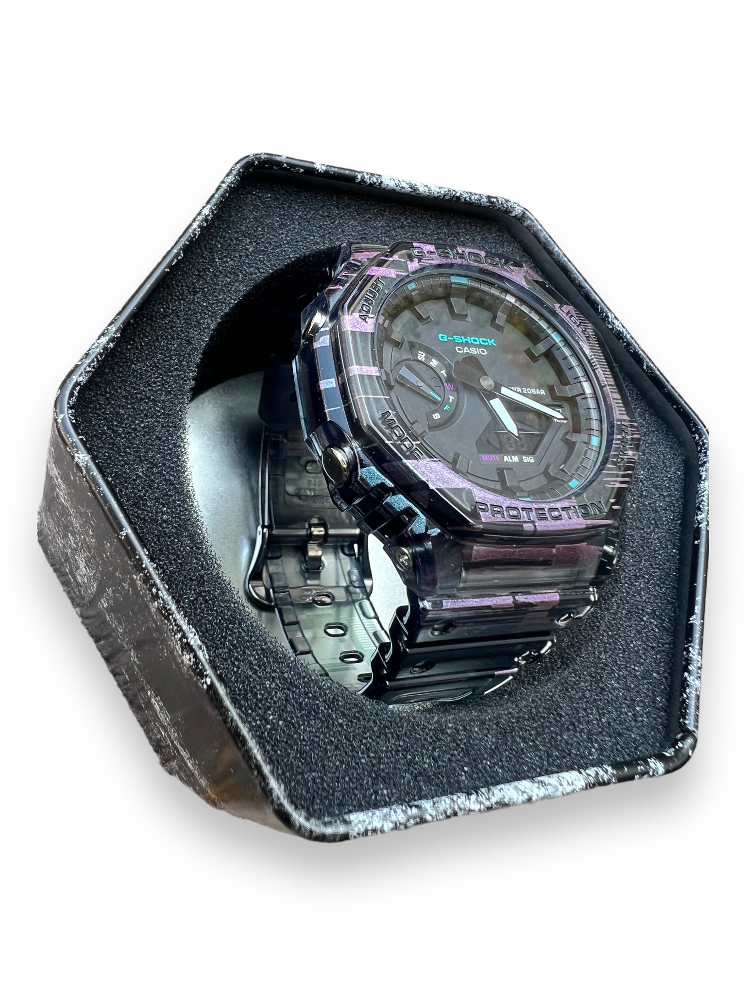 G-Shock GA2100NN-1A Analog & Digital Translucent Purple Watch