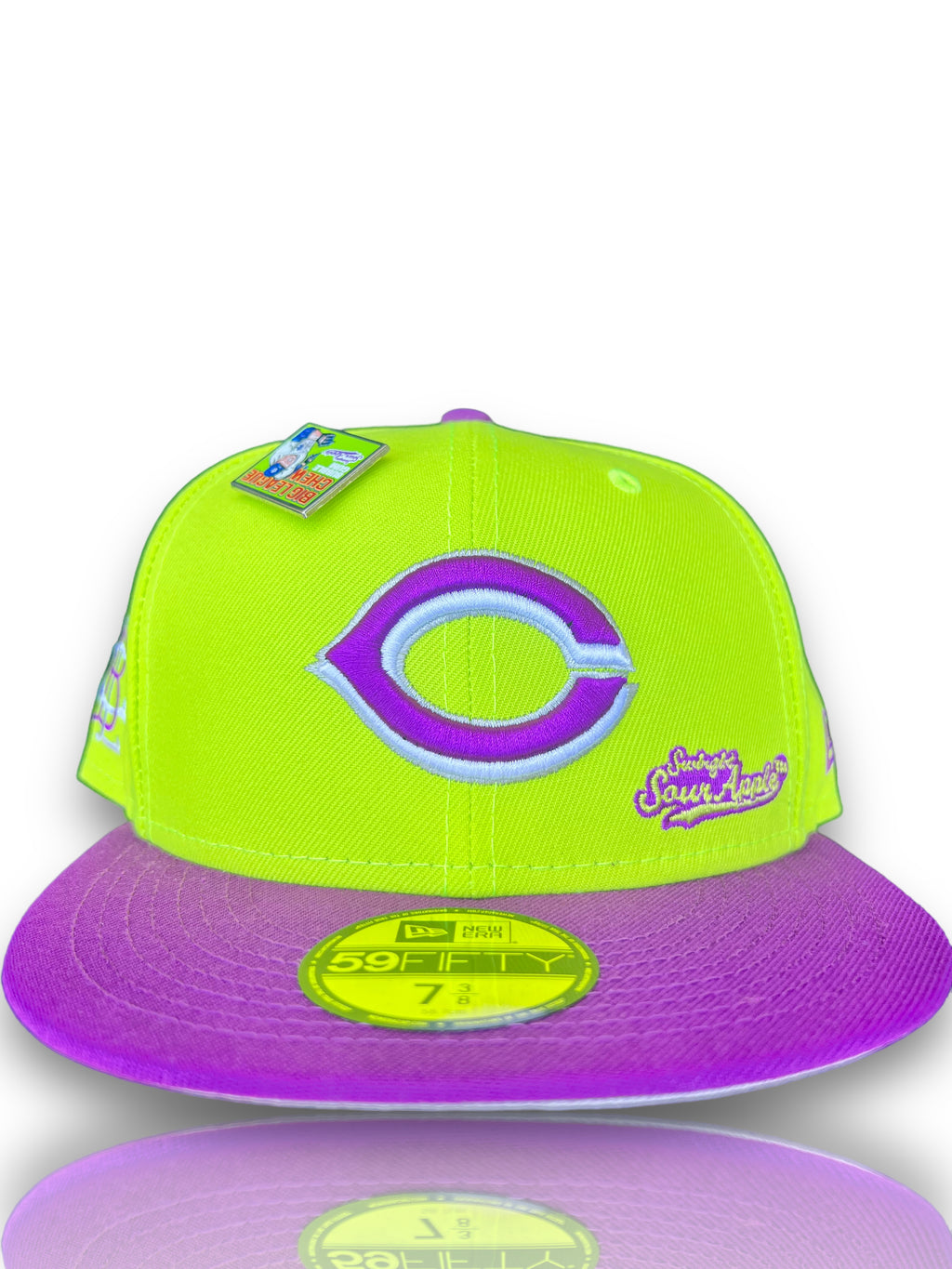 Cincinnati Reds New Era MLB x Big League Chew Swingin' Sour Apple Flavor Pack 59FIFTY Fitted Hat