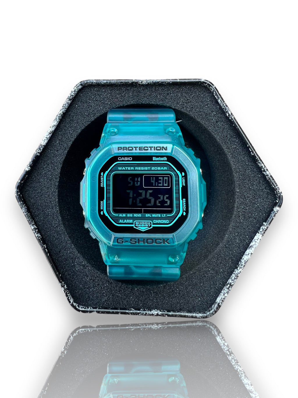 G-Shock DWB5600G-2 Transparent Blue Digital Watch-(Bluetooth)