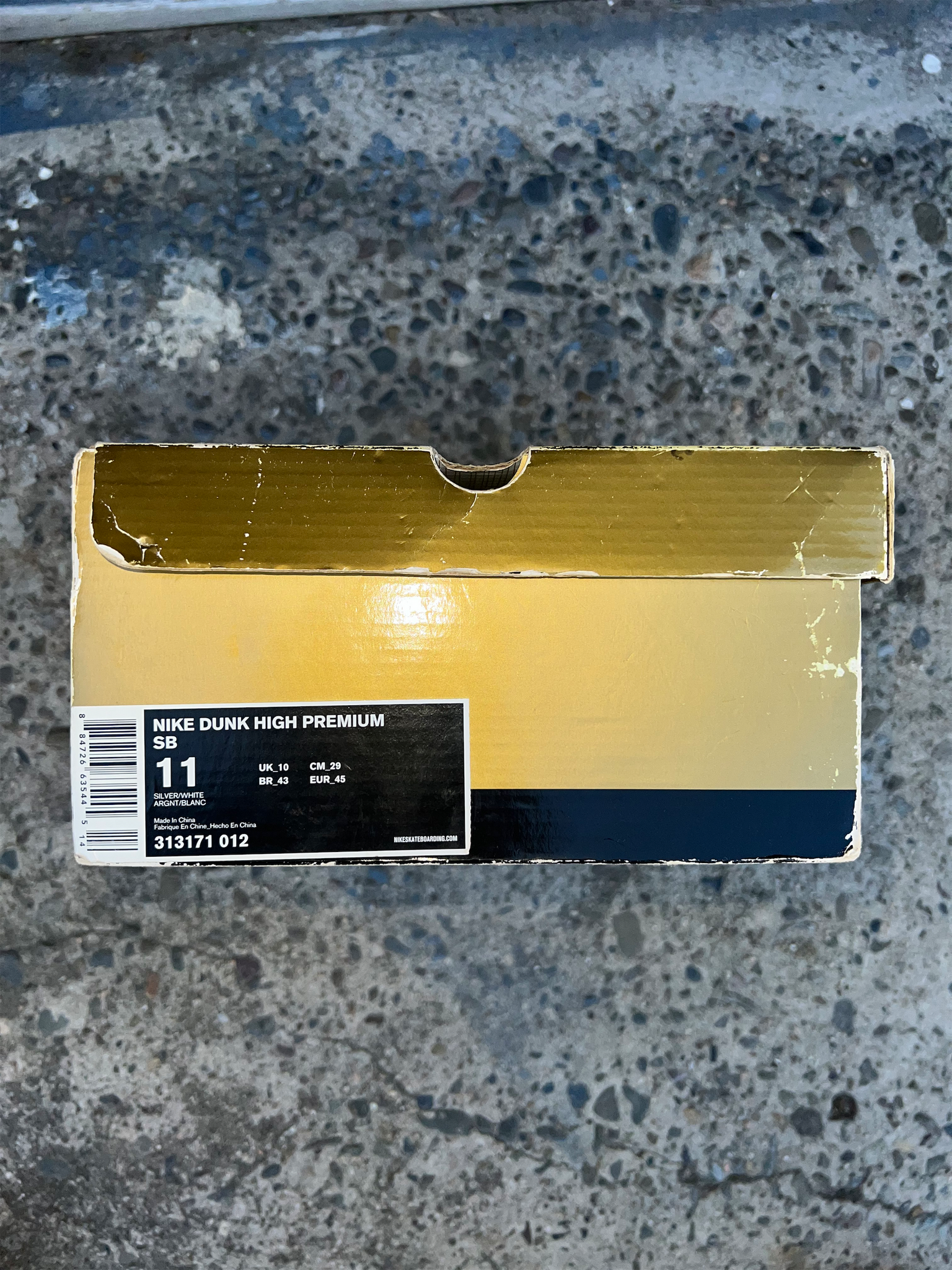 Nike Dunk High Premium SB Skateboard 'Shoe Goo' 313171-012 (M)UK6.5
