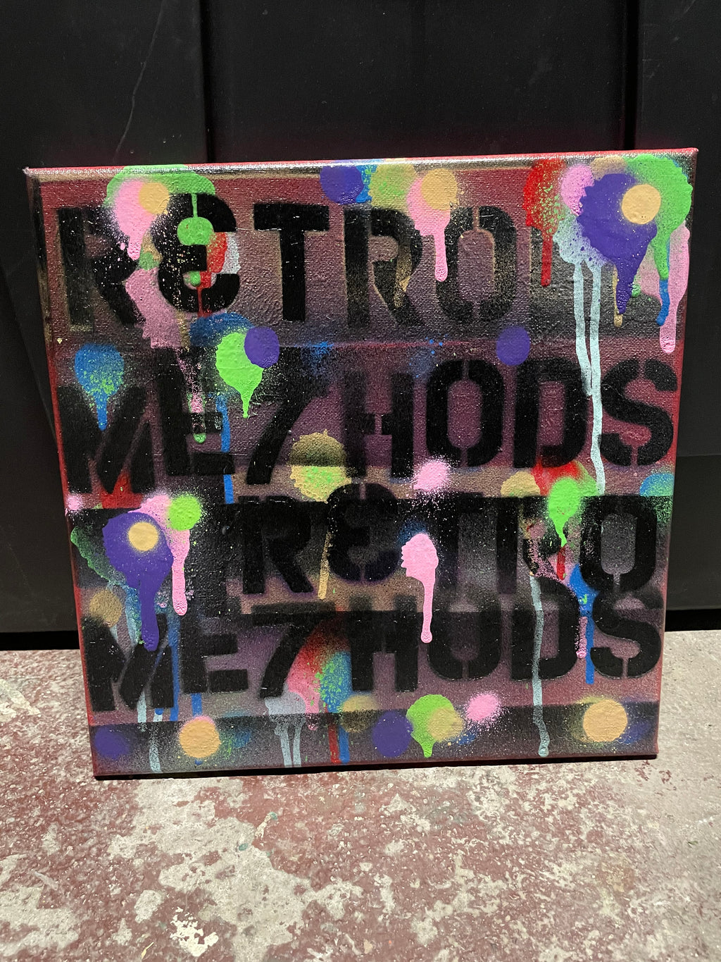 RETRO METHODS CANVAS  "taste the rainbow"